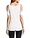 ZANZEA Ladies Off Shoulder Lace Crochet Hollow Long Sleeve Loose Blouse Tops (10, Short Sleeve White)