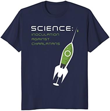 Mens Neil deGrasse Tyson Science Inoculation Quote T-Shirt Large Navy