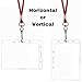 MIFFLIN Convertible Name Badge Holder, Horizontal or Vertical, No Zipper 2.25 x 3.5 Inch (100 Pack)