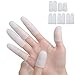 Sumifun Silicone Finger Cots- Gel Finger Protector Support for Arthritis Basketball Mallet Finger Trigger (1 Pairs Short+ 4 Pairs Long, White)