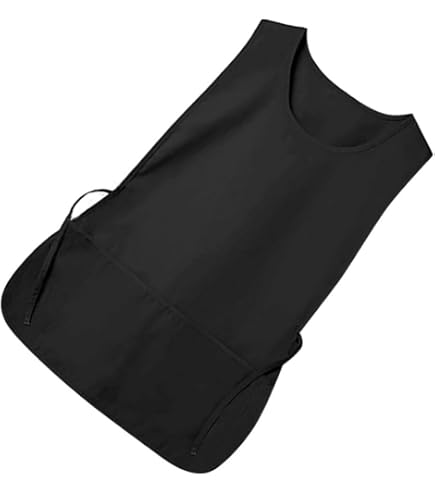 thumbnail interactive-video image 1 of Waterproof Apron TFTAFAN Cobbler Apron Unisex Apron With 2 Deep Pockets Art Smock For Painting Cleaning Artiest Apron Work Kitchen, Black, 1 Cleaning Apron 1 of 11