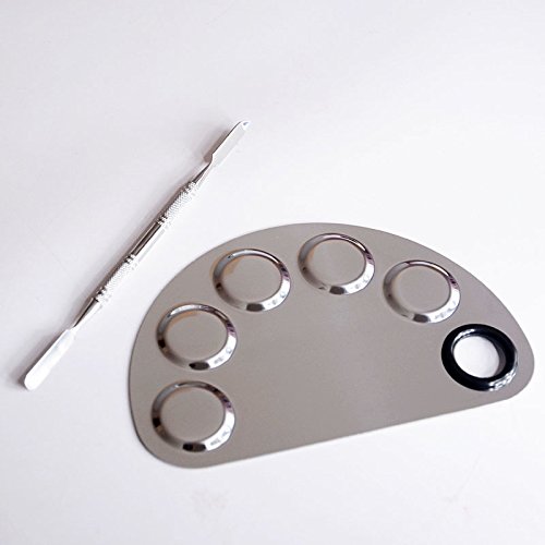 image for no!no! 2Pcs Stainless Steel Cosmetic Makeup Palette Spatula Tool for N