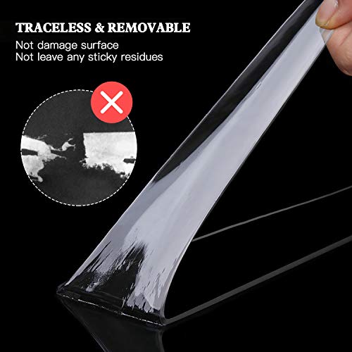 Svipear Double Sided Tape for Walls, Strong Sticky Nano Mounting Tape Heavy Duty, Reusable Traceless Adhesive Tape, Removable Transparent Tape for Poster Carpet (16.4Ft)