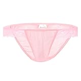 iEFiEL Mens Gay Soft Lace Mesh Sissy Bikini Briefs