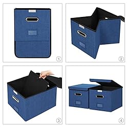 Forlogic File Box Organizer with lid, Collapsible