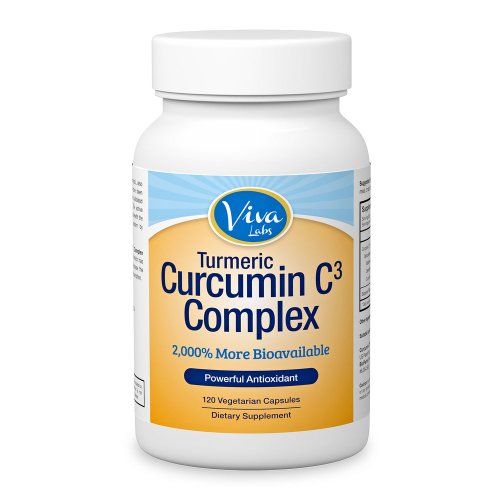 Curcumin C3&reg; (Turmeric) w/ Bioperine&reg; - 2,000 % More Bioavailable 500mg, 120 Vegetarian Capsules image