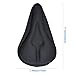 superdream Black Soft Gel Relief Bike Saddle seat Cushion pad Cover (Straight and Triangle Groove)