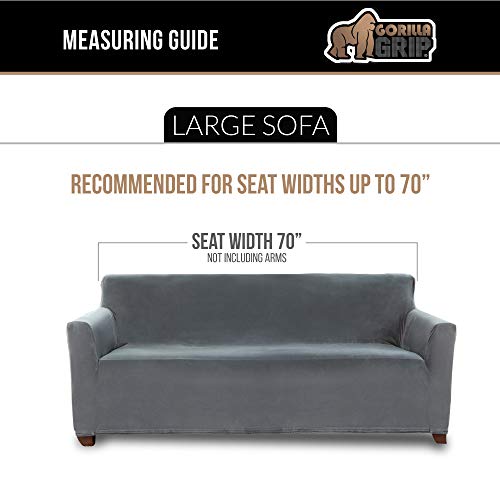 Gorilla Grip Original Fitted Velvet 1 Piece Large Sofa Protector for
