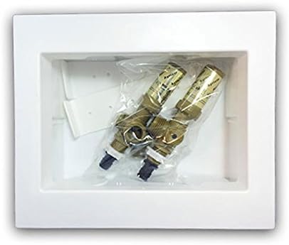 Ayrlett 2083 .0 Un-Assembled Multi-Pro Washing Machine Box with 1/4 Turn Poly Alloy Valves and PEX Connection, 5.00 x 8.00 x 8.00", Brass