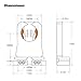 JESLED Non Shunted LED Tombstones - (Pack of 50) T8 Lamp Holder, UL Turn Type Tombstone Lampholder for T10 T12 LED Fluorescent Tube Replacement, Medium Bi-pin G13 Socket for Programmed Start Ballasts