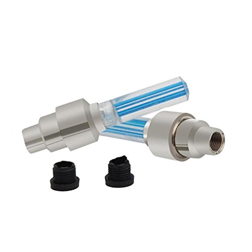 Kinrui Fashion 5Pcs The New Cool Bike Tire Wheel LED Lights Gas Nozzle Lamp Comes With Battery (blue)