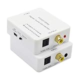 Musou Digital Optical to Coaxial Converter and Coax to Optical Toslink Converter Adapter,Bi-Directional Coax Optical Switch Digital Audio Converter