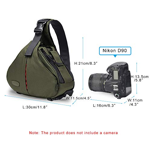 CADeN Camera Bag Crossbody Bag, Compact Camera Sling Case with Rain Cover and Tripod Holder