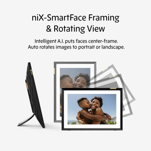 Nixplay 10.1 inch Touch Screen Smart Digital Picture Frame with WiFi (W10P) Black Classic