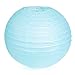 WYZworks Round Paper Lanterns 10 Pack (Light Blue, 8