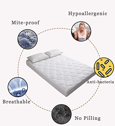 Ubauba Queen Mattress Pad - Down Alternative Mattress Protector Quilted Fitted Sheet Mattress Cover - Queen / 60x80