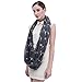 Basset Hound Dog Print Women's Infinity Scarf Lightweight (Dark Gray)