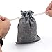 Yuxier 50 Burlap Bags with Drawstring Gift Bags Small Burlap Bags for Wedding Favor, Party Favor bags,Arts Crafts Projects, Presents, Snacks Small Jewelry Bags,(5.3x3.7inch) (Grey)
