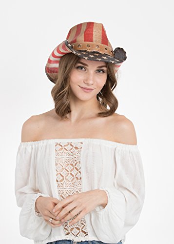Peter Grimm Justice Drifter Hat - Antiqued American Flag
