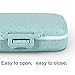 MOST ORIGINAL DESIGNM Small Pill Organizer 6 Day Portable Pill Case Cute for Purse BPA Free Food Grade Hard Plastic Material 6 Compartment Light Blue （Light Blue）