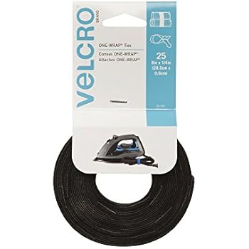 VELCRO Brand  -  ONE-WRAP: For Cables, Wires & Cords - 8" x 1/4" Ties, 25 Ct. - Black