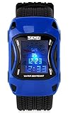 Kid Watch LED Sport 50M Waterproof Multi Function Digital Wrist Watches for Boy Girl Children car Watch Gift Blue