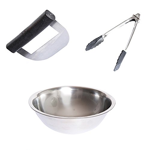 1 Stainless Steel Salad Chopper and Bowl Set With Stainless Steel Salad