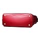 Women's Classic Red Shoulder Bag Lady Simple Leather Top Handle Tote Boston Handbag