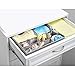 mDesign Fabric 4-Piece Drawer Organizer Bins, Kids/Baby Nursery Dresser, Closet, Shelf, Playroom Organization, Hold Clothes, Toys, Diapers, Bibs, Blankets, Gray/Cream Chevron