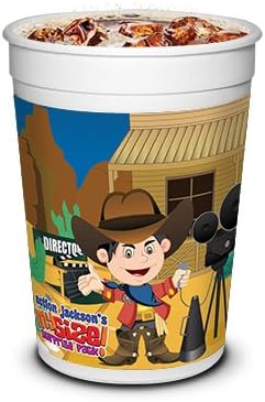 Movie Theater "Cinema Snacks" Kid's Drink Cups w/Lids &amp; Straws 12oz - 12ct