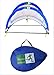 GreEco Pop Up Soccer Goal - Set of 2, Two Portable Soccer Nets & Bag, 4FT Blue x White