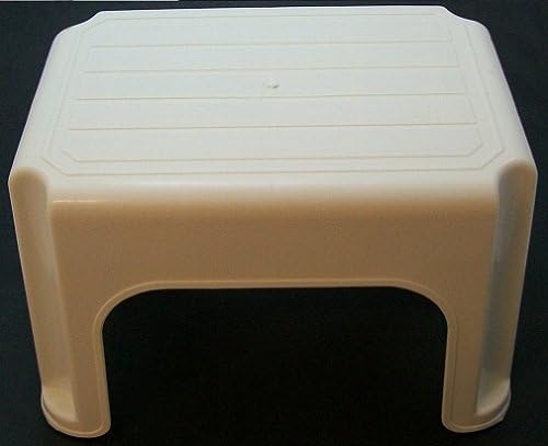 Whitefurze Stool Plastic Cream 40 cm