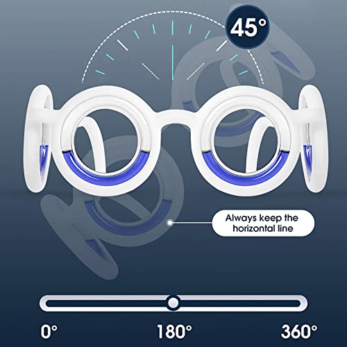 Anti Motion Sickness Glasses, Raised Airsick Sickness Seasickness Glasses for Sport Travel Gaming, Ultra-Light Portable Nausea Relief Glasses, No Lens Liquid Glasses for Adults or Kids