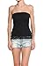 TheMogan Women's Stretch Lace Bandeau Tube Top Fashion Strapless Semi Sheer Tank