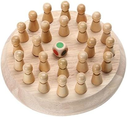 URToys Memory Match Stick Chess Kids Children Assemblage Wooden Toys Memory Match Stick Chess Game Educational Toys Gift