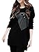 Allegra K Ladies Scoop Neck Contrast Color Loose Tunic Top