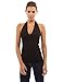 PattyBoutik Women Halter Ruched Sides Top (Black Small)