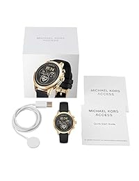 Michael Kors   Reloj inteligente para mujer, chapado en acero inoxidable, de silicona, color negro (modelo: MKT5053)