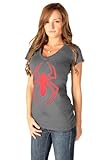 Juniors: Spiderman - Red Logo (Deep V) Juniors (Slim) T-Shirt Size L