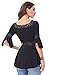 Belle Poque Women's Victorian Gothic Shirt Renaissance Irregular Stretchy Cotton Tops Black M