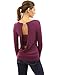 PattyBoutik Women's Cowl Neck Backless Buckle Twinset Top (Dark Magenta M)