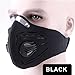 ISKUKA Anti Dust Masks Anti Pollen Allergy Fitness Mask for Cycling Racing All Outdoor Activities (Black)