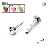 316L Surgical Steel Labret Style Nose Stud Push Pin 1/4
