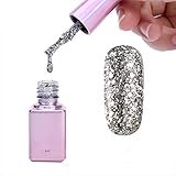 Oksale 6ML Gel Nail Manicure Diamond Glitter Nail Polish Sequins Gel Nail (J)