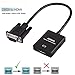 VGA to HDMI Adapter, Onten VGA Male to HDMI Female Cable Converter with 1080P HD Video and Audio Support for Connecting Old PC, Laptop with a VGA Output to New Monitor, HDTV