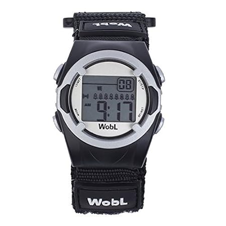 WobL Schwarz - Erinnerung Armbanduhr 8 Alarm Vibration
