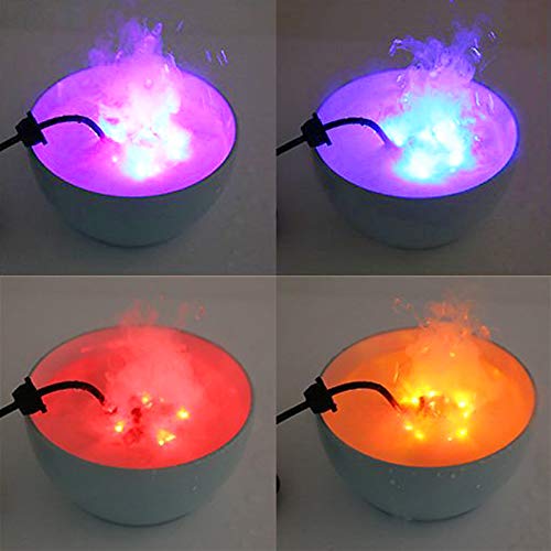 OTTFF Changing Color 12 LED Mist Maker Fog Machine Pond Fogger Air Humidifier, Aluminum Body for Aquarium Fish Pool Water Fountain Rockery Decoration