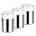 Powdered Sugar Shaker With Lid 3Pack, Stainless Steel Mesh Powder Shaker Duster For Cinnamon Sugar Pepper Powder Cocoa Flour