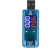 USB Tester USB 2.0 Current Voltage Meter Voltmeter Ammeter Multimeter Real Time Detection 2 Color LCD Display for Phone Power