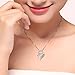 YFN Sterling Silver I Love You to The Moon and Back Love Heart Pendant Necklace 18